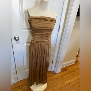 Soprano Light Brown Strapless dress